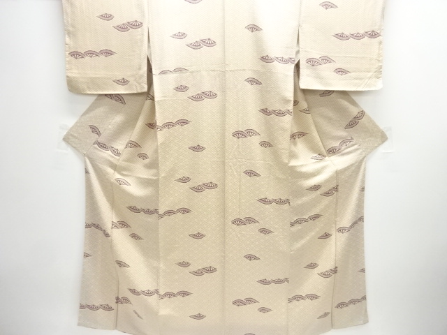 片輪車模様小紋着物